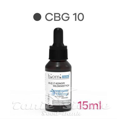 Olej konopny CBG/CBGA 1500mg fitozwiązków - FULL SPECTRUM 15ml