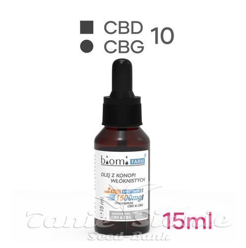 Olej konopny CBGA/CBG+CBDA/CBD 750+750mg fitozwiązków - FULL SPECTRUM 15ml